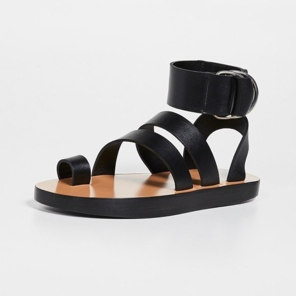 IRO Baby Toe Ring Sandals, Size EU 39, Black - Picture 2 of 6